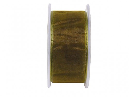 organza wired edge, xmasgreen